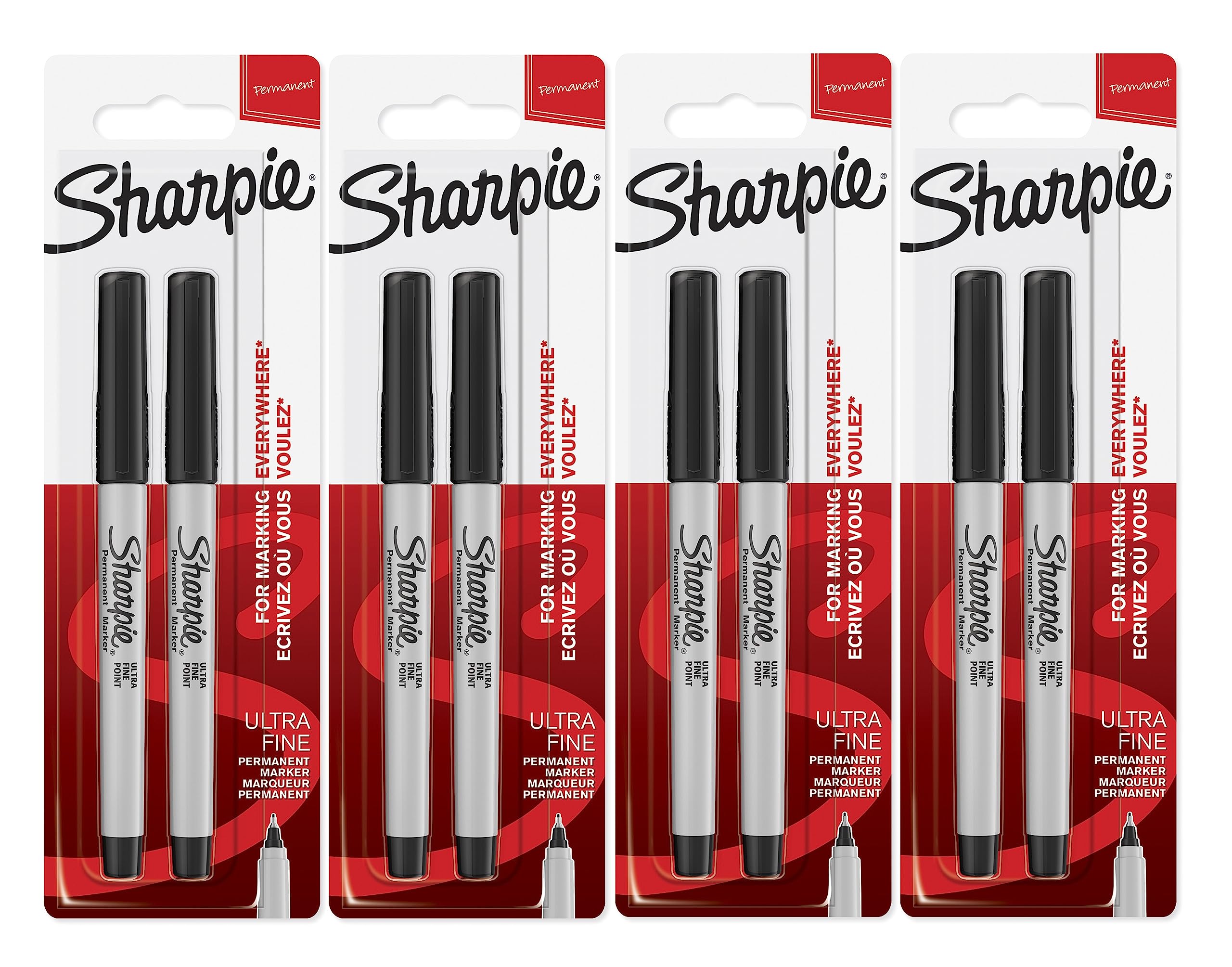 Sharpie Ultra Fine Point Permanent Marker Pens - Black Ink - Pack of 8, 8 count (Pack of 1) - Image 2