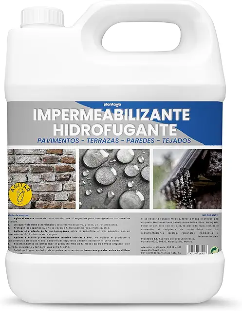 Plantawa Impermeabilizante Transparente 5L - Aislante para Tejados