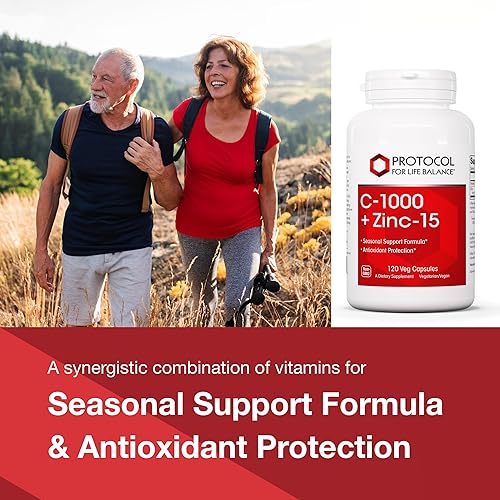 Miniatura 3 de PROTOCOL FOR LIFE BALANCE C-1000 + Zinc-15 - Vitamina C y Bisglicinato de Zinc - Suplemento de apoyo inmunológico - Suplemento antioxidante - con