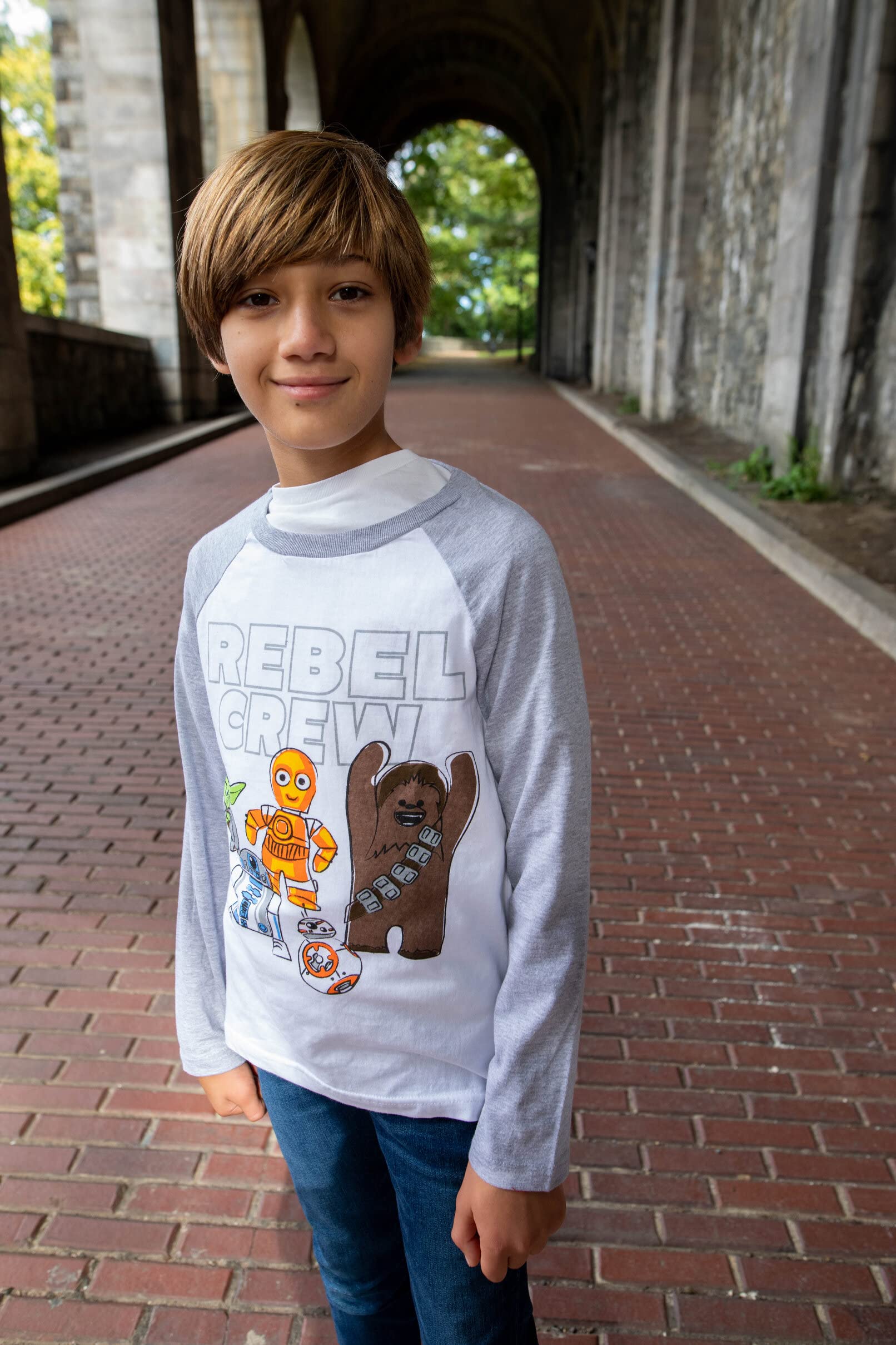 Star Wars Toddler Boys 2 Pack Long Sleeve Graphic T-Shirts Black/Grey 4T