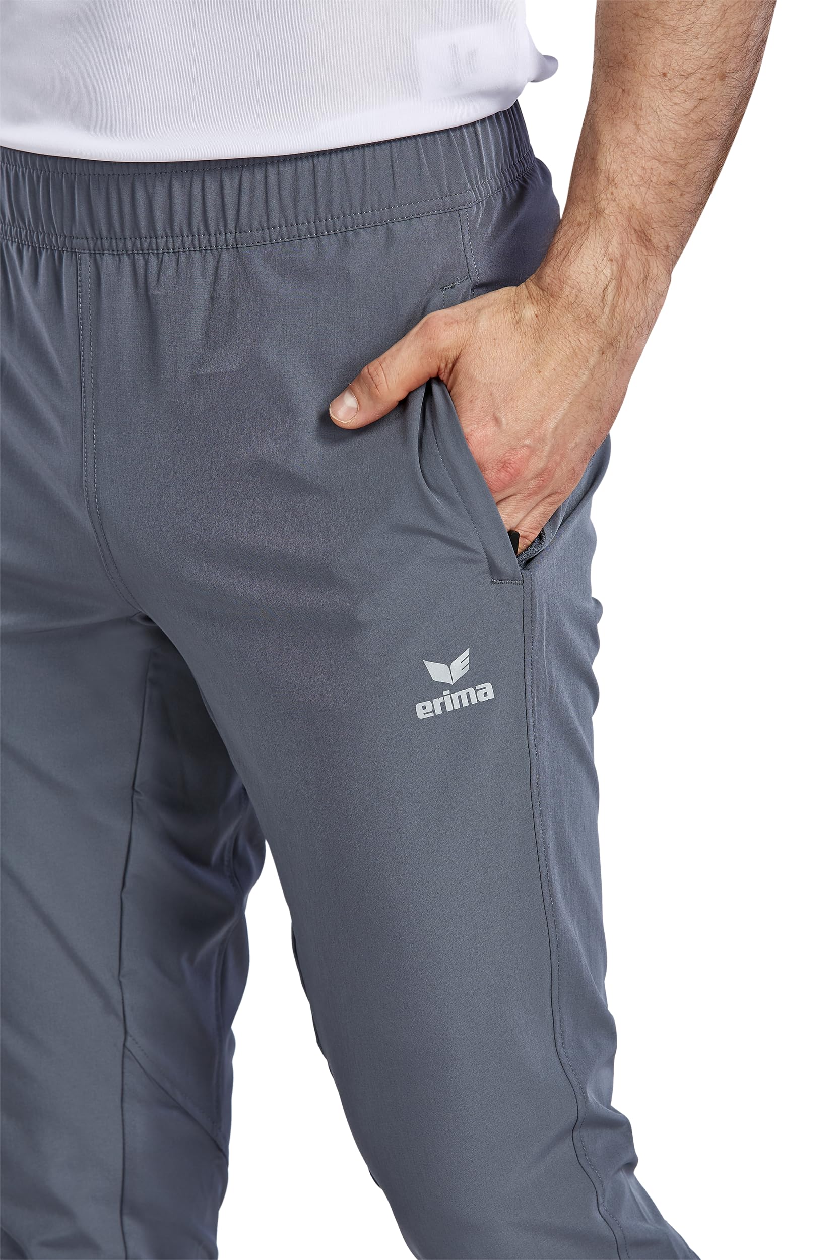 Erima - Pantaloni all-Round Performance Dominik, con Zip Laterale Uomo