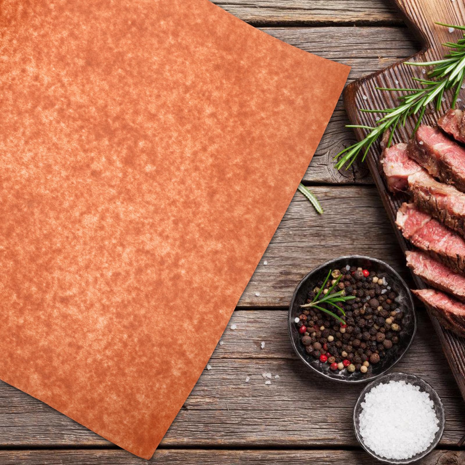 Rotolo Carta da Macellaio Marrone in Carta Sicura e Antiolio per Barbecue e Cottura in Forno per Avvolgere Carne e Alimenti