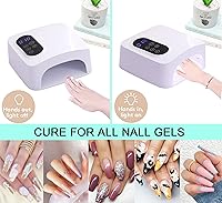 Vista 4 de Lámpara de uñas LED inalámbrica de 72 W, secador de uñas UV recargable para esmalte de gel, luz de manicura portátil con 4 temporizadores, pantalla
