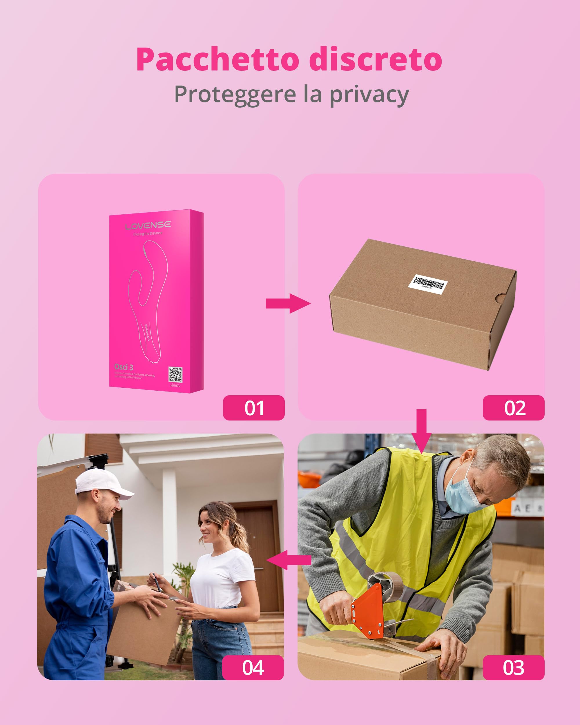 LOVENSE Osci 3 Rabbit Sex Toy Vibratore con telecomando APP, vibratore punto G e massaggiatore di oscillazione con doppio motore per stimolatore clitorideo, giocattoli per adulti per le donne