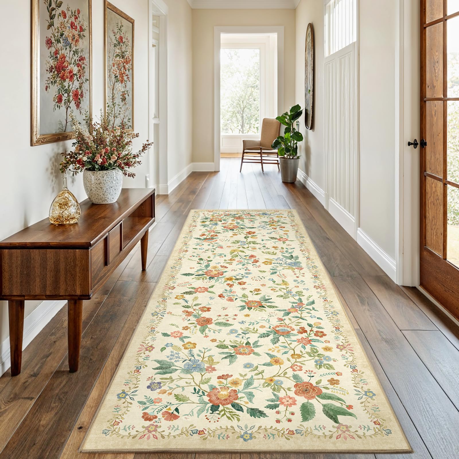 Tapis de couloir AMADA HOMEFURNISHING 2'6"x8' à tissage plat résistant
