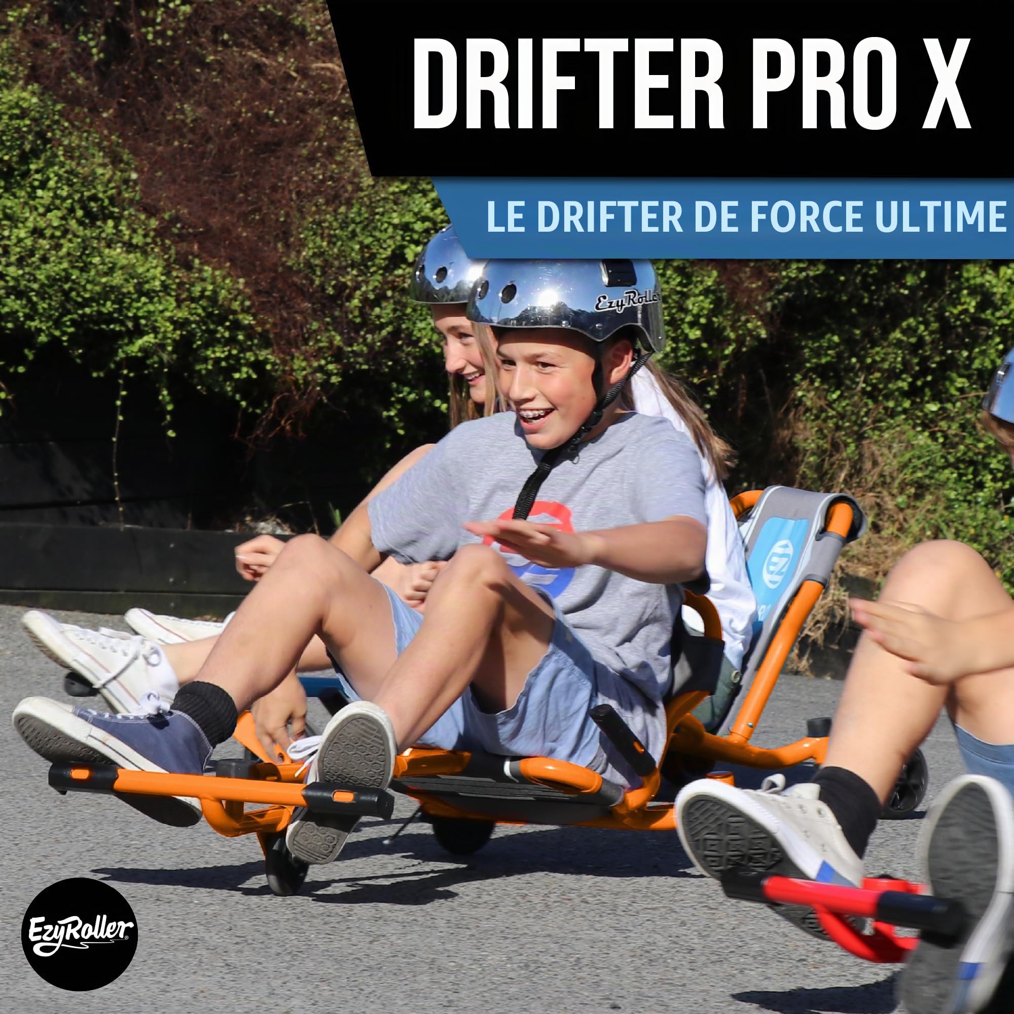 EzyRoller Drifter Pro X Trike pour Les Jeunes et Les Enfants à partir de 10 Ans et Les Adultes Tricycle Drifttrike Scooter à Trois Roues
