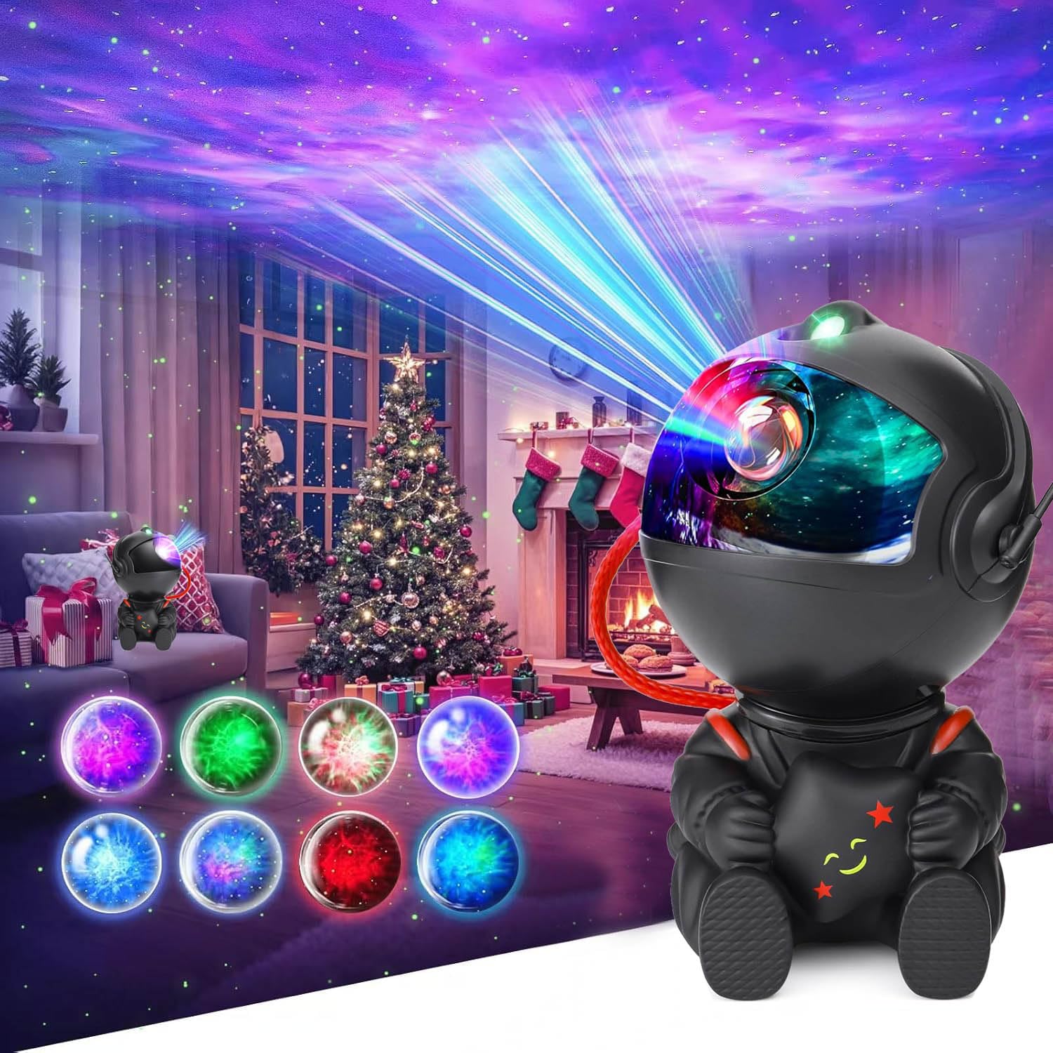 VEANANO Astronaut Galaxy Projector, Star Night Light With Remote Control