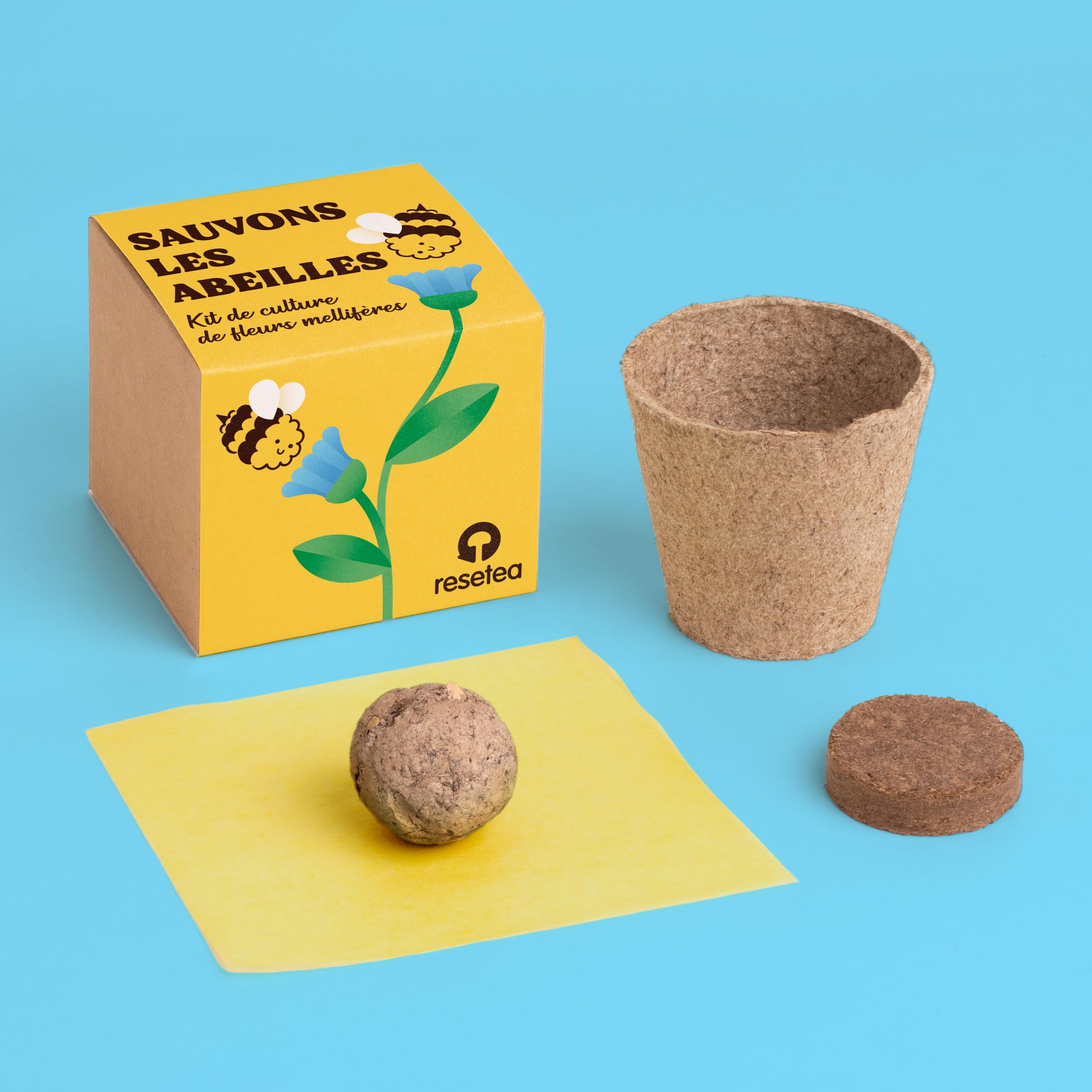 Save the Bees | Zestaw do uprawy kwiatów miodowych | Bomba nasiona dla zapylaczy | Uprawiaj kwiaty dla pszczół w domu | Oryginalny i edukacyjny prezent