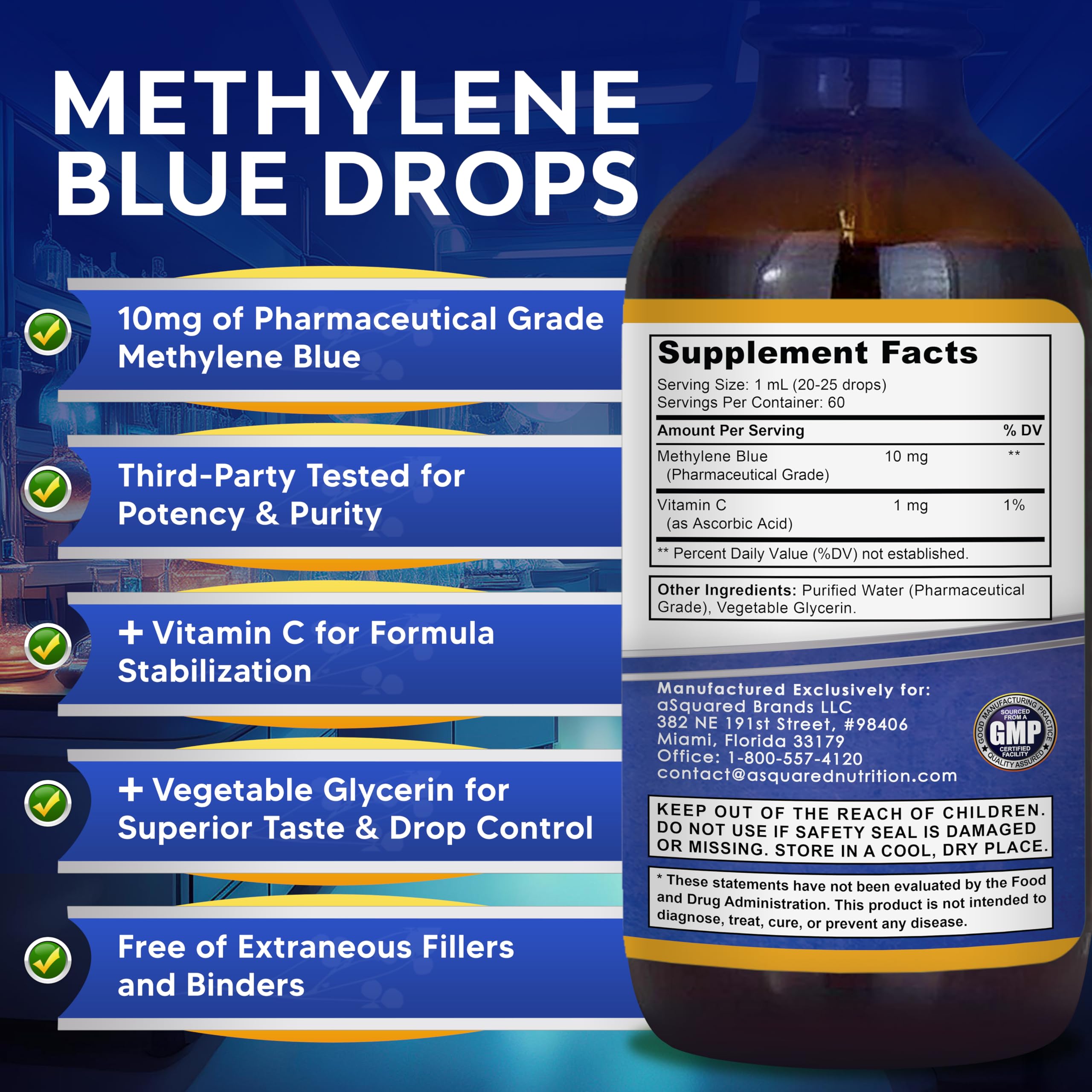 Snapklik.com : aSquared Nutrition Methylene Blue Drops - 1% ...
