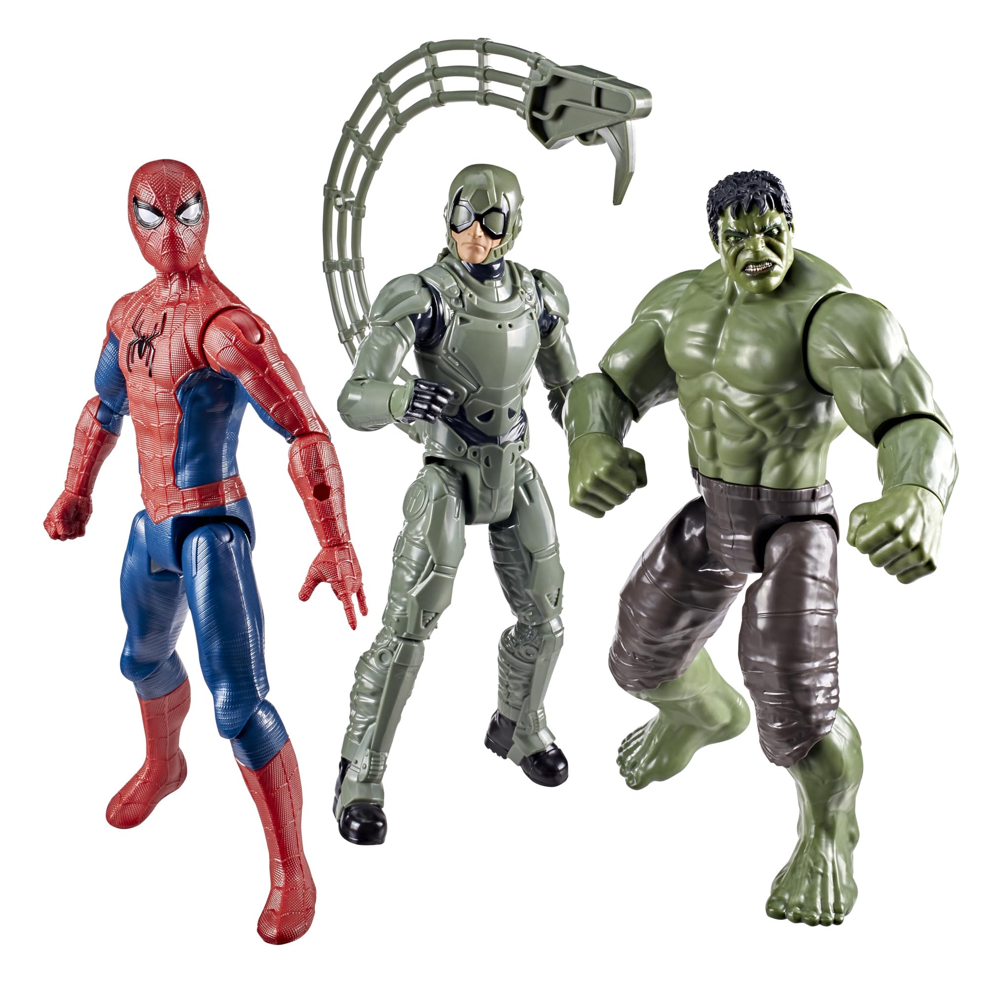 Hasbro Marvel Spider-Man: Brand New Day, Titan Series, Spider-Man, Hulk, Marvel's Scorpion, Confezione da 3 Action Figure