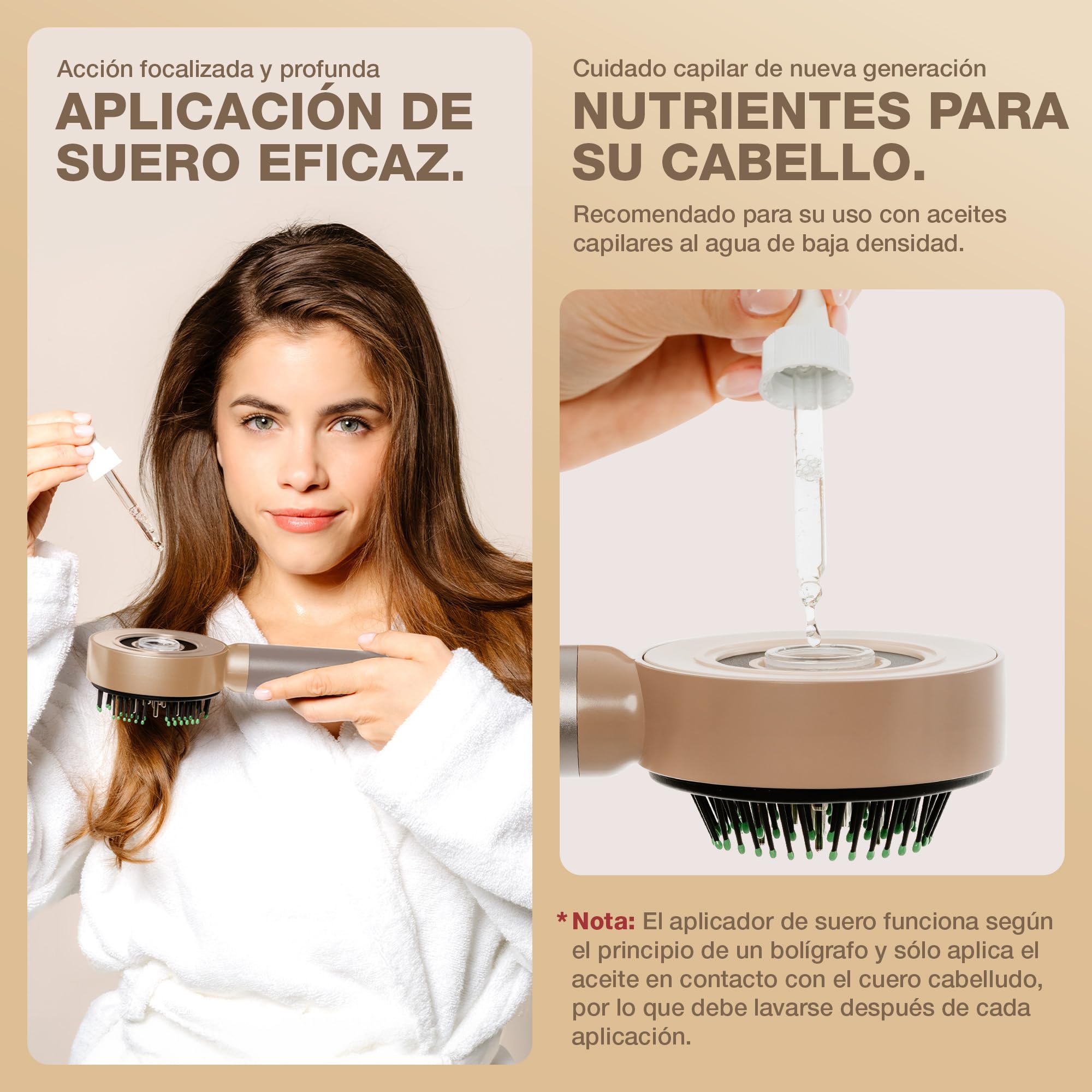 DONNERBERG® MIO Aplicador De Aceite Y Masajeador Capilar Con Luz Roja | Masaje 3D De Amasamiento, Diseño Portátil Y Recargable, 7 Años De Garantía Del Motor, Para Cabello Y Cuero Cabelludo