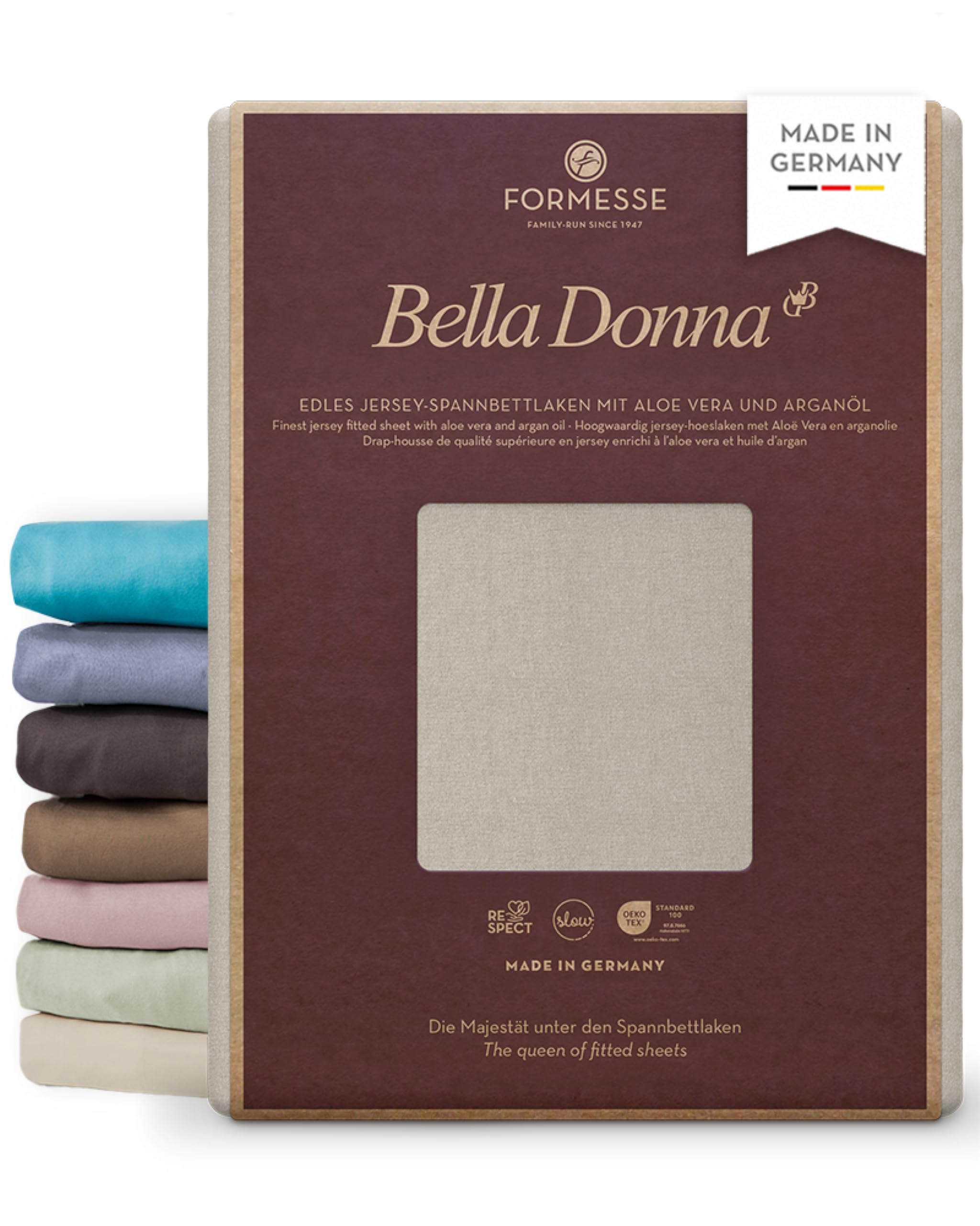 Formesse Bella-Donna Jersey prześcieradło z gumką perłowoszare, 140x200-160x220 cm