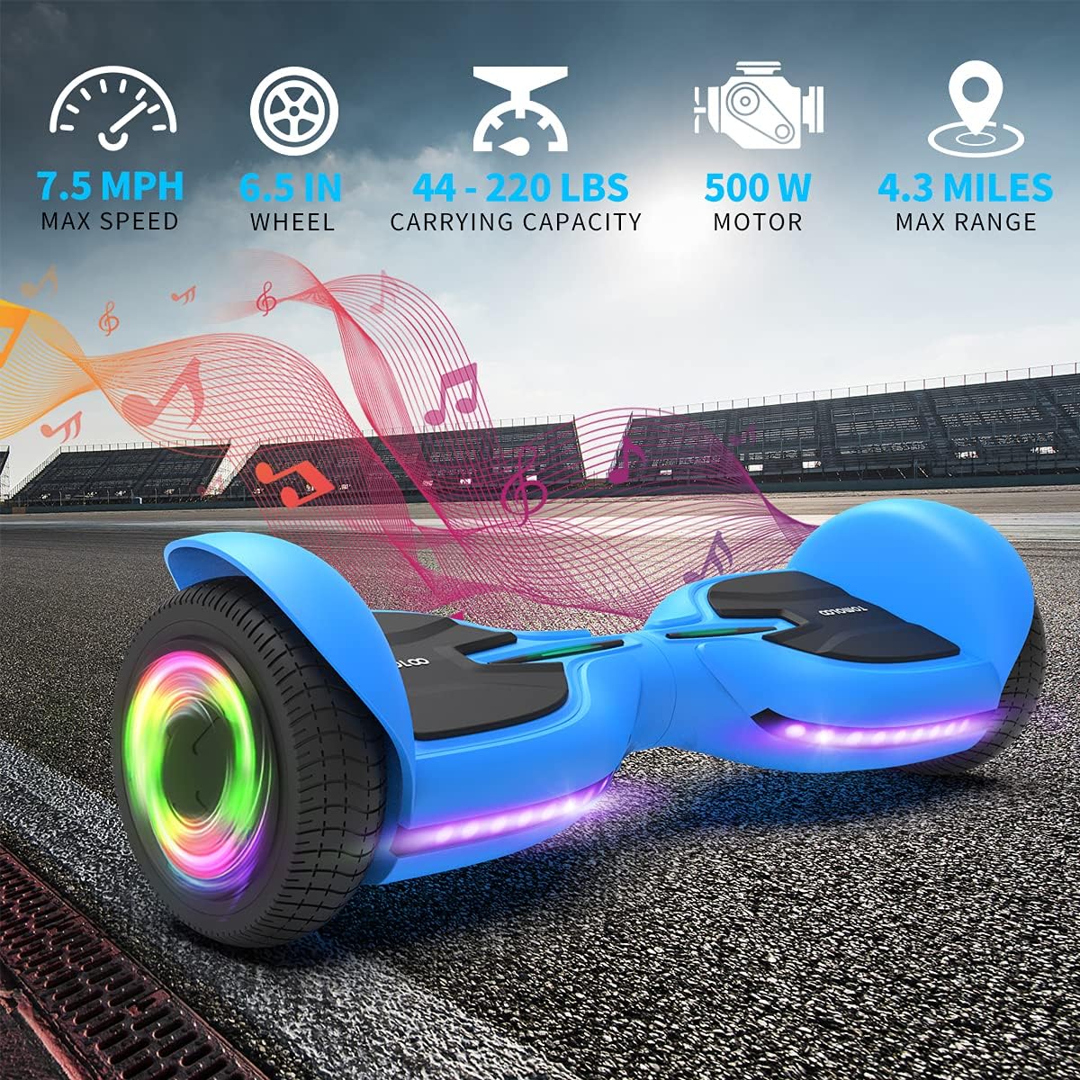 TOMOLOO Hoverboard with Bluetooth