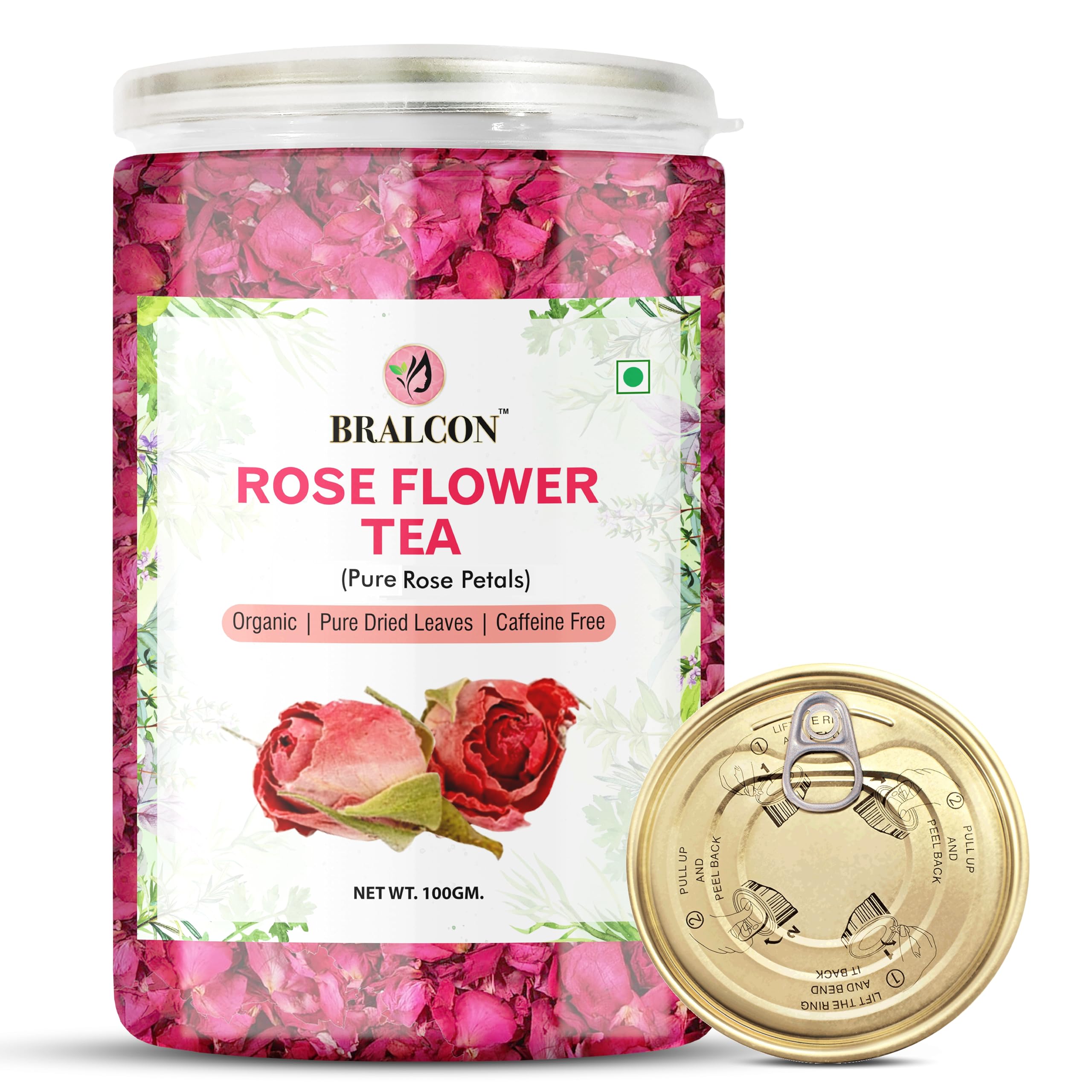 BRALCON Organic Rose Flower Tea - 50g | Rose Herbal Tea | Caffeine Free Herbal Tea | Use for Iced Tea, Cocktails | No added color |Rose Tea |Dried Leaves Rose Herbal Tea (B0D6LKW1C7) Amazon Price History, Amazon Price Tracker
