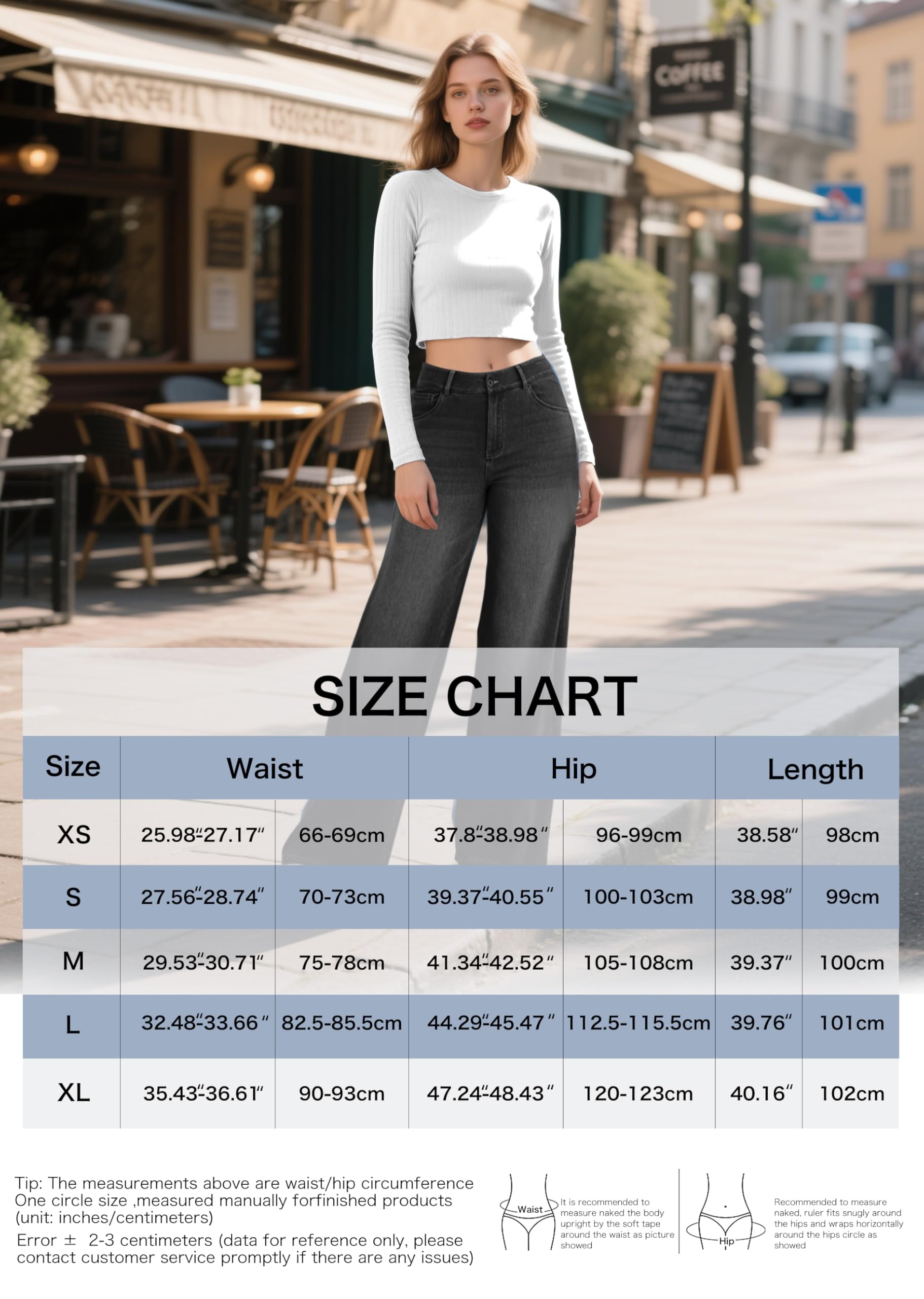 LaiEr Jeans a Gamba Larga Donne,Design di Bottoni Classici e Verace Apertura con Cerniera,Gambe Dritte,vestibilità Sciolta,Jeans Casual Molto Elastici.