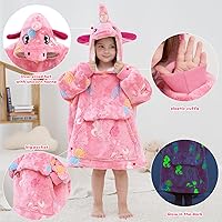 Vista 3 de UOMNY Manta con Capucha Portátil para Niños Mantas Portátiles