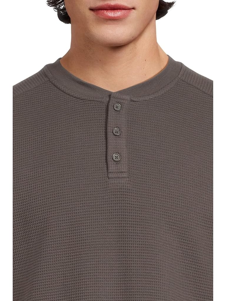 Gray Barefoot Dreams Waffle Thermal Henley