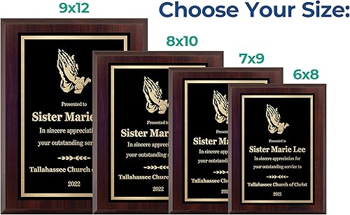 Miniatura 3 de Premio de la iglesia personalizado  Placa religiosa personalizada grabada  Reconocimiento o apreciación para predicador, pastor, rabino, Usher,