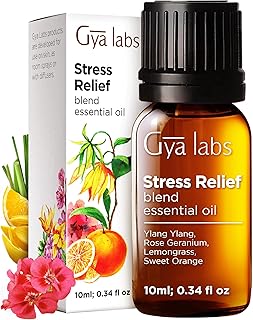 Gya Labs Stress Relief Essential Oil Blend for Diffuser & Aromatherapy - 100% Pure Natural Stress Relief Oils for Calming ...