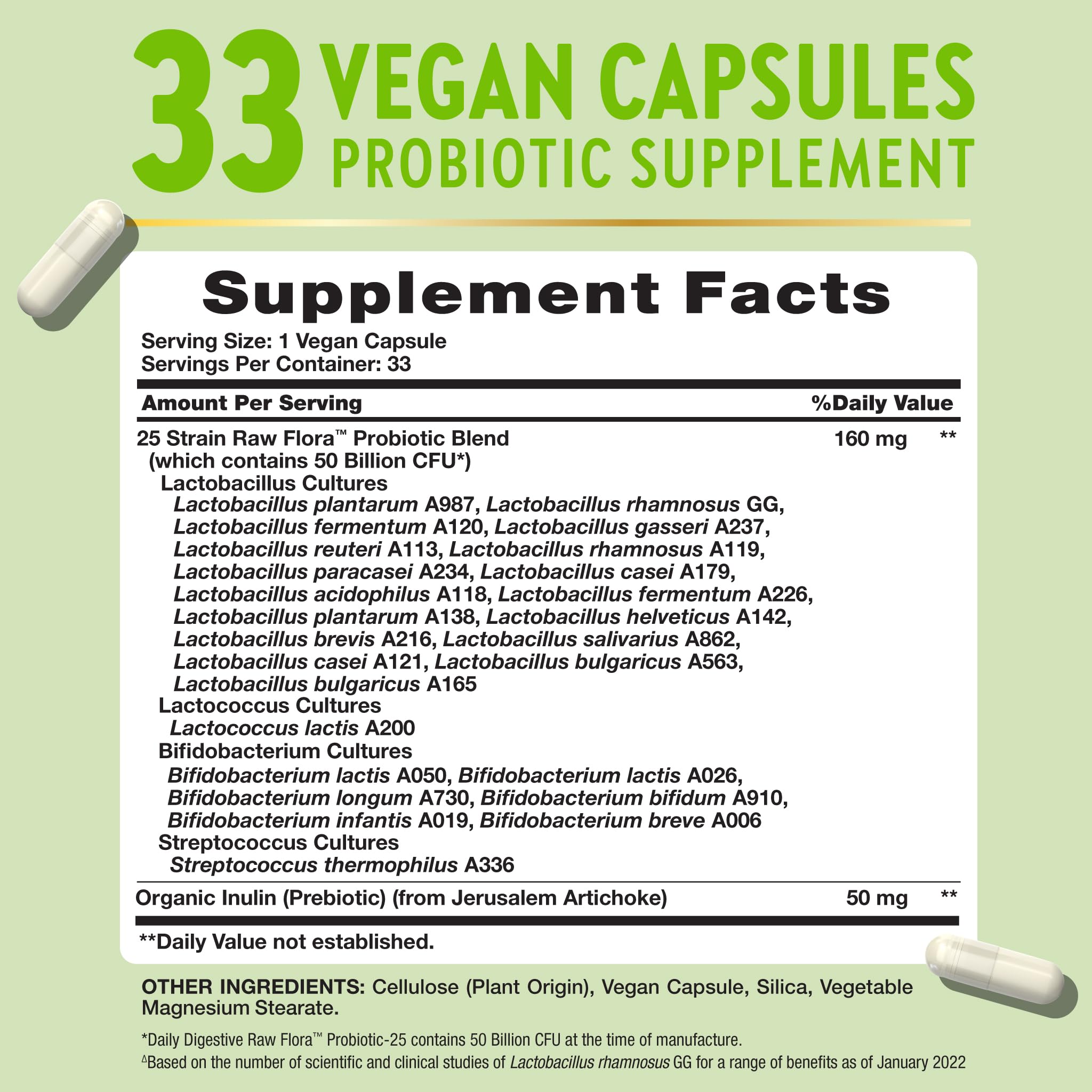 Raw Flora Probiotics with Prebiotics | 50 Billion CFU — Amazon image 2