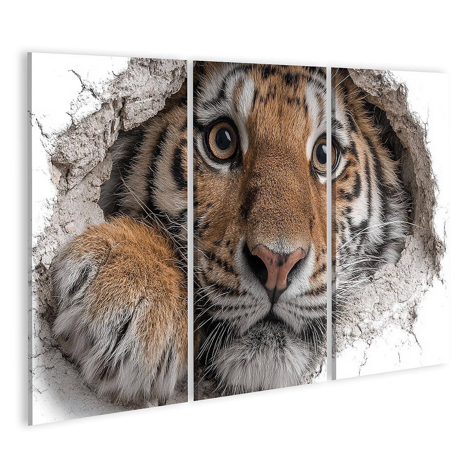 Tableau tigre pour habiller un mur blanc vide facilement
