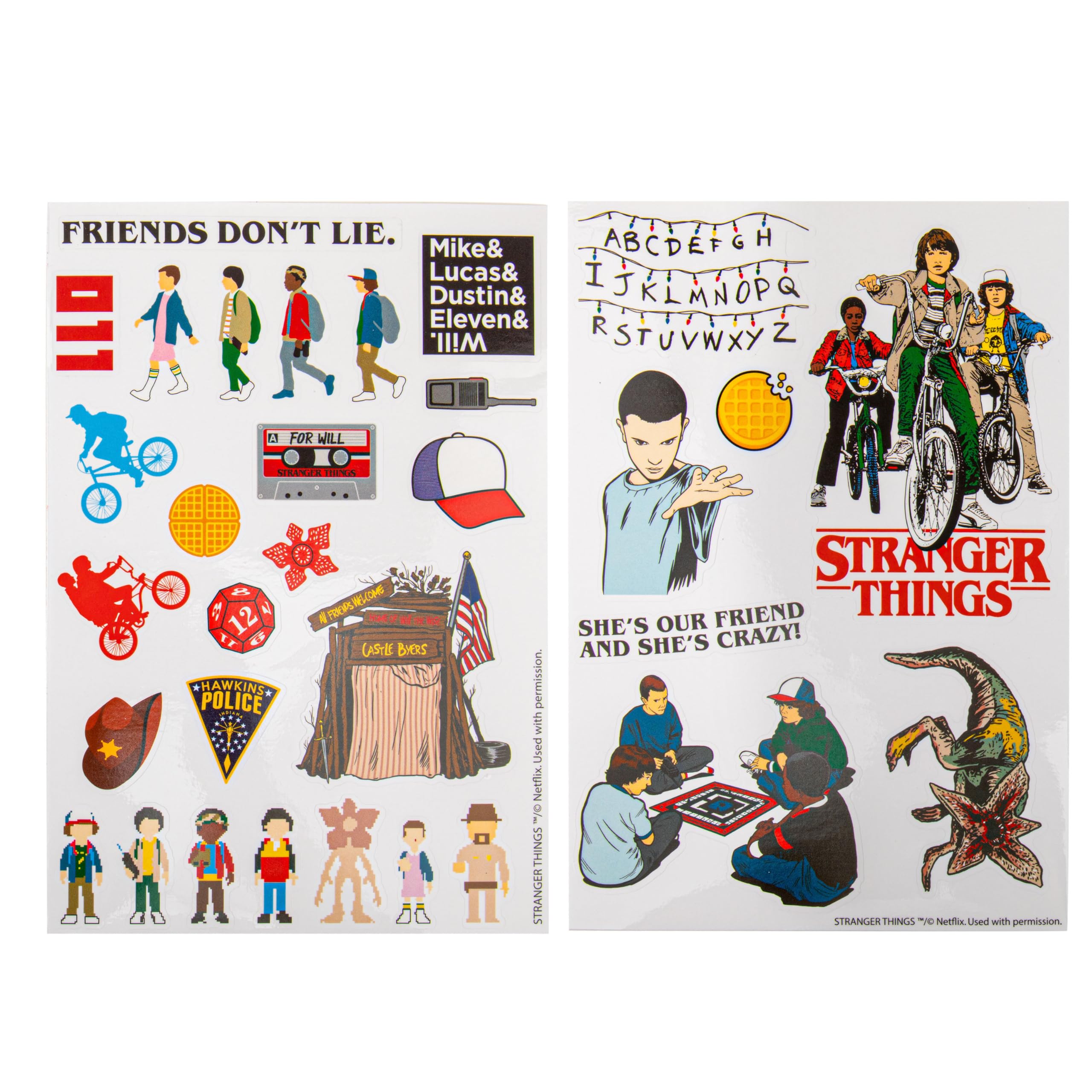 Cinereplicas Stranger Things - Season 1 Stickers - (Set of 32) - Official License