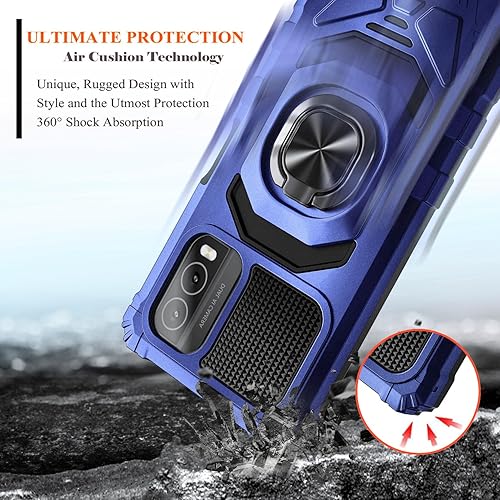 Miniatura 4 de NZND Funda para Nokia C210 con protector de pantalla de vidrio templado (cobertura máxima), protección de cuerpo completo grado militar, funda