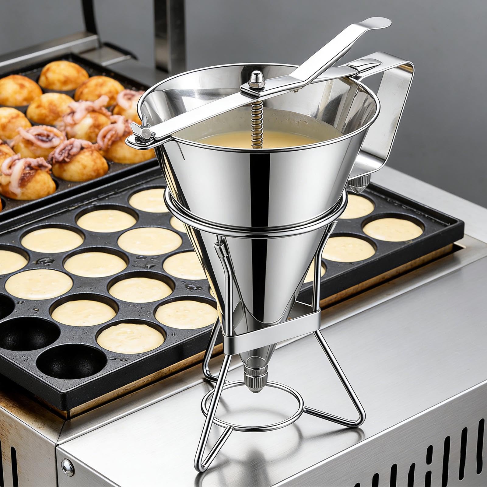 Dispensador de para Panqueques, Embudo para Repostería para Preparar Muffins Y Salsas.
