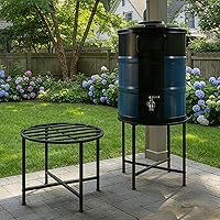 Vista 1 de Soporte para barril de lluvia de acero inoxidable resistente, soporta barriles de plástico de 45/50/55 galones, resistente a la intemperie al aire