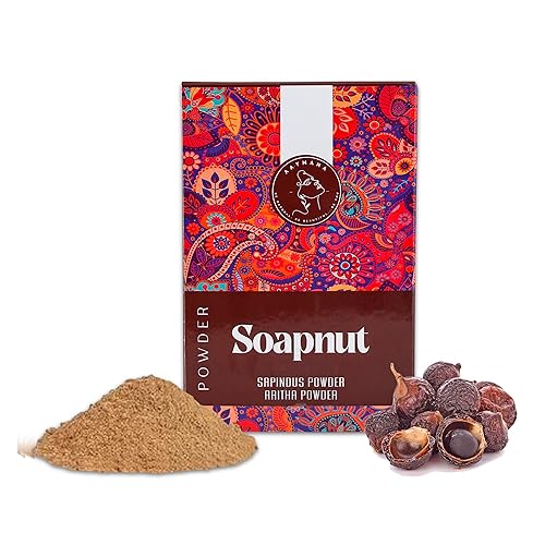 Soapnut Powder | Reetha | Polvo de aritha para el cuidado natural del cabello | Acondicionador ayurvédico para limpieza del cabello | para hombres y