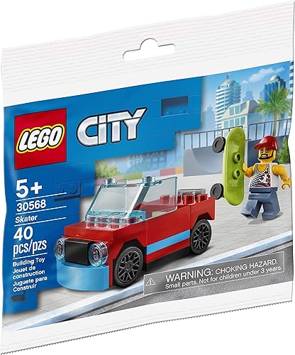 LEGO City Skater 30568 - Minifigura con patineta y coche