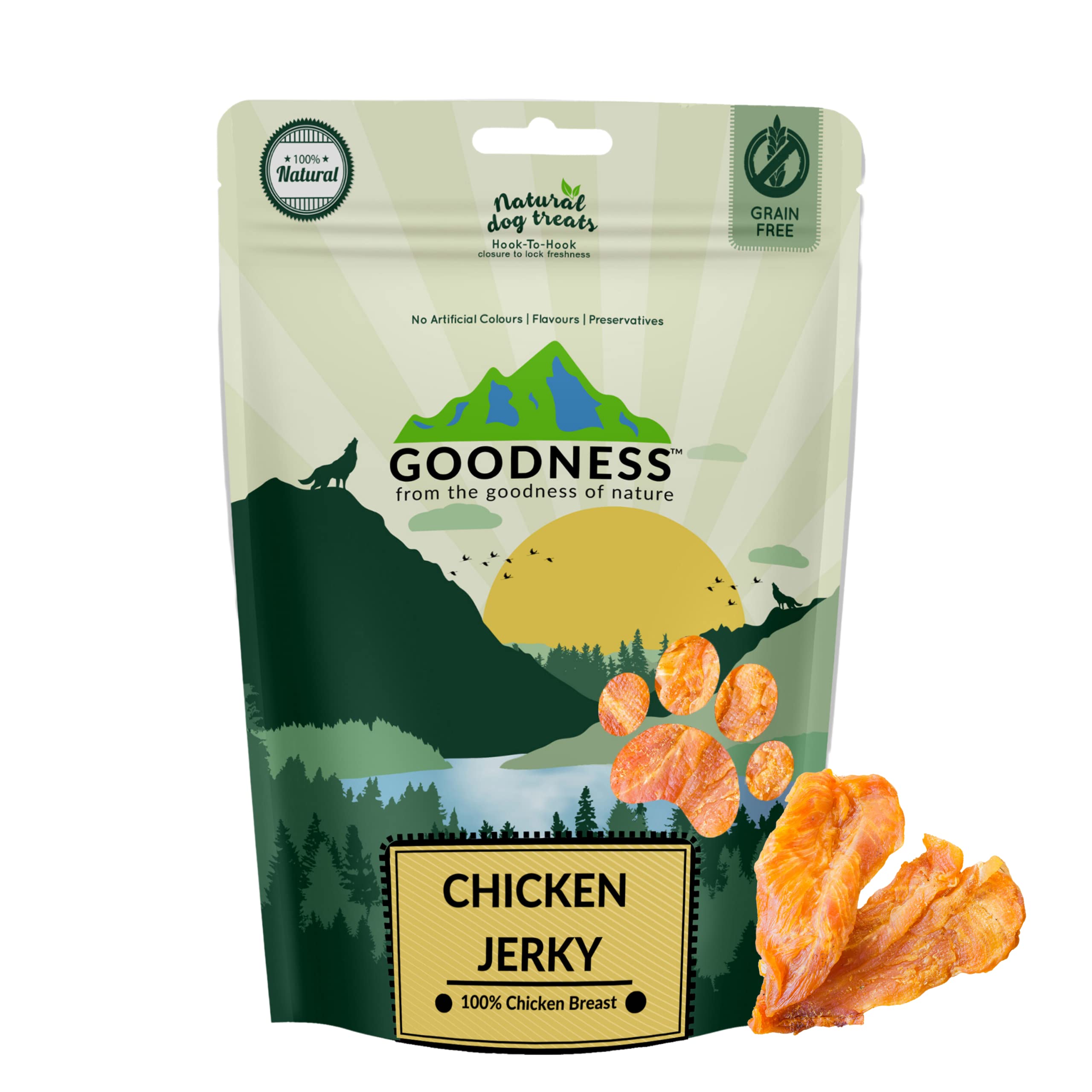 Goodness Chicken Jerky Dog Treats for Training & Snacks - Tender & Juicy, High Protein, Healthy, 100% Natural & Grain Free, Human Grade, All Dog Breeds & All Life Stages - 50 g (Pack of 1) (B0BZHV24FK) Amazon Price History, Amazon Price Tracker