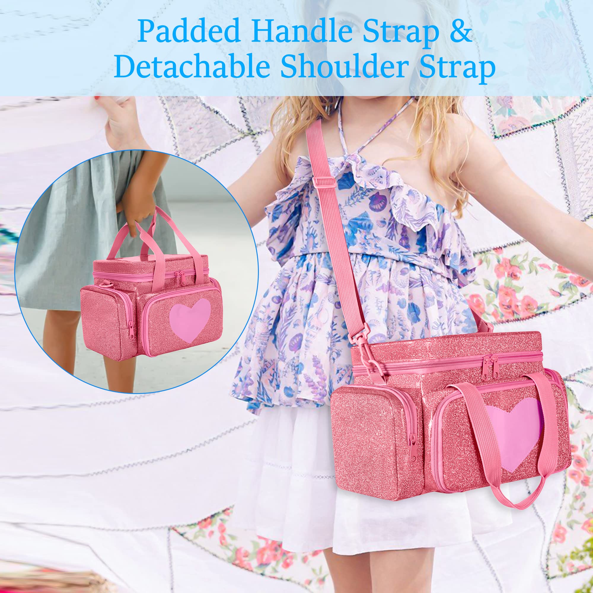 LoDrid Case Compatible With Compatible With Toniebox 2/1, Portable Bag For Audio Player Starter Set With Handle And Shoulder Strap, Accessories Organizer, Blue, Bag Only (Patented Design - View #7