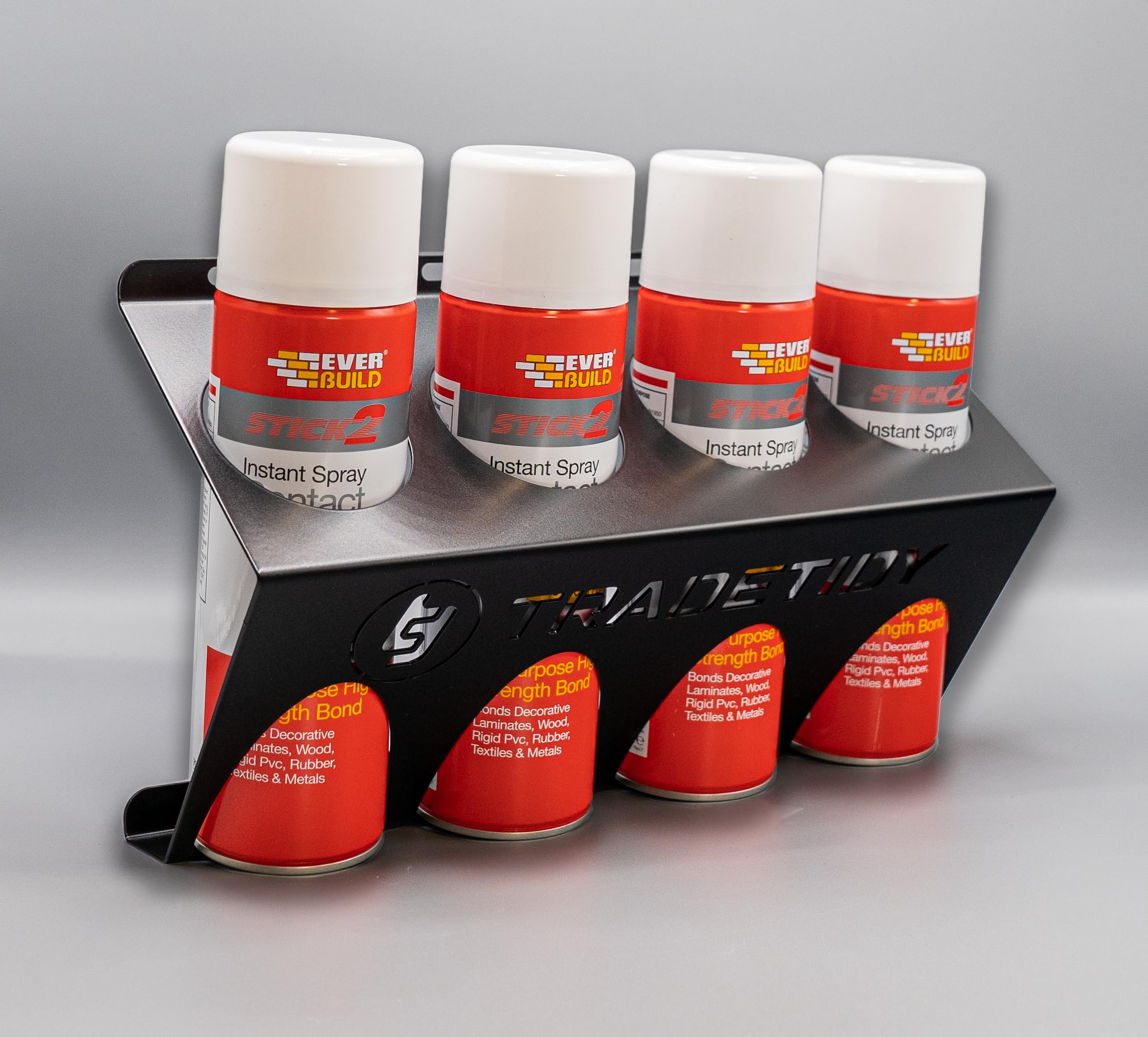 Tradetidy Black Aerosol & Spray Can Storage Holder For Larger Cans,
