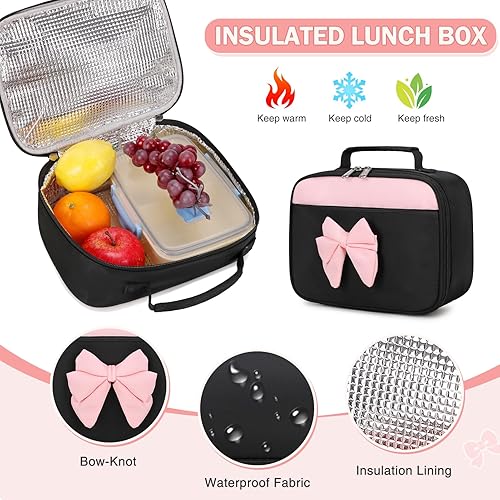 Miniatura 6 de 4 mochilas para niñas para la escuela, mochila para niñas con lonchera y estuche para lápices, mochila escolar para preescolar, primaria, primaria,