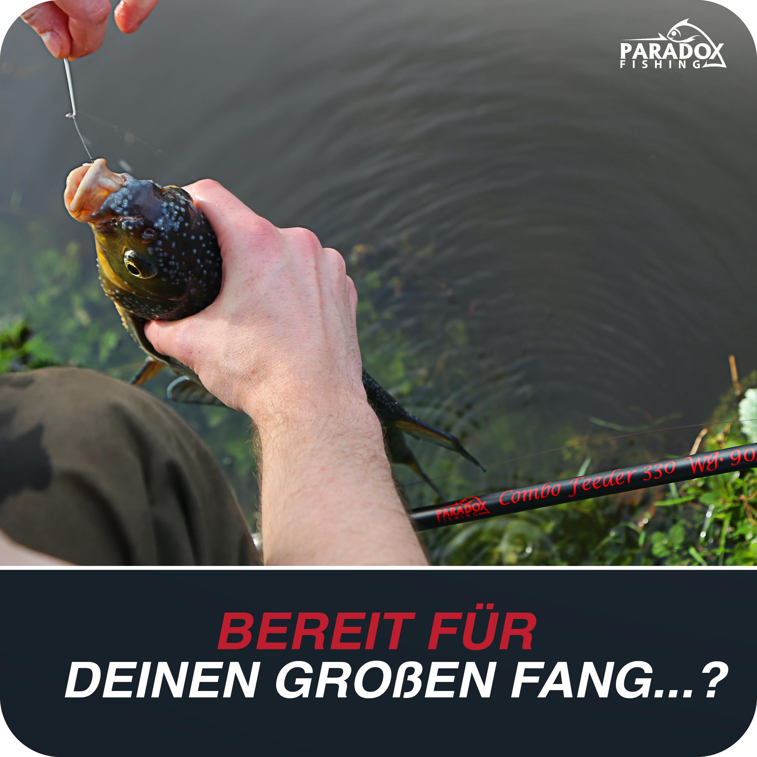 Paradox Fishing Feederrute 3,3m Wg. 90g I 3,6m 120g I Method Feeder Rute Angelrute Feederruten zum Angeln mit Futterkorb