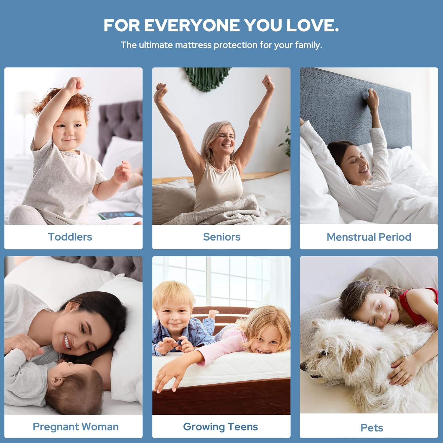 BEDLORE King Mattress Protector, Waterproof Noiseless Mattress Cover with Deep Pocket for 6-18 inches Mattress, Soft Breathable Mattress Pad Machine Washable (White) - Image 8