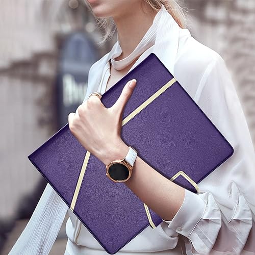 Miniatura 16 de Toplive- Cartera portadocumentos, carpeta para conferencias, organizador de documentos empresariales ejecutivo con tamaño carta/ tamaño A4,