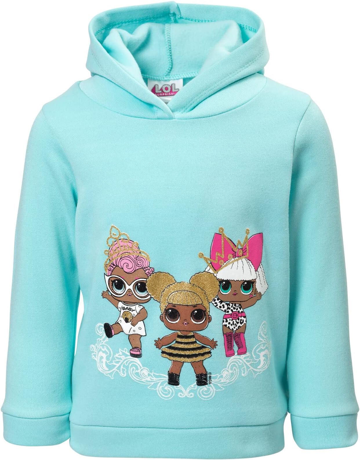 L.O.L. Surprise!Queen Bee Diva Girls Fleece Pullover Hoodie Little Kid to Big Kid
