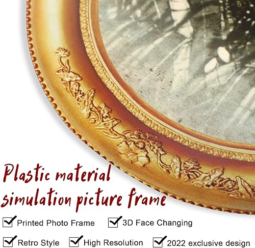 Miniatura 6 de Tuanse Decoraciones de Halloween para interiores 3D con imágenes cambiantes de rostro, retratos aterradores, portarretratos espeluznantes de