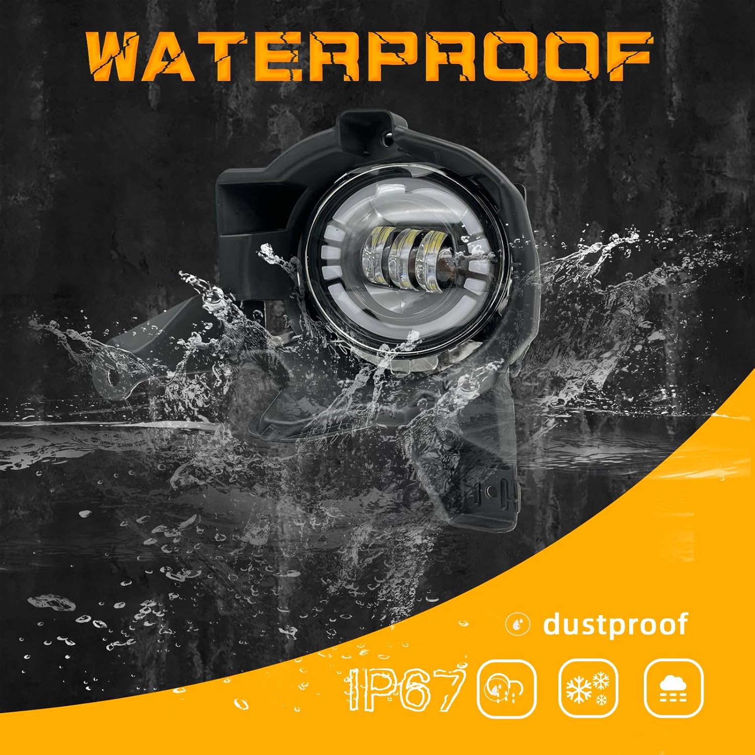 LED Fog Lights Fit For 2013 2014 2015 Toyota RAV4, A pair of Fog Lights With Daytime Running Light, Turn Signal Light And Switch Wiring Harness- Clear Lens