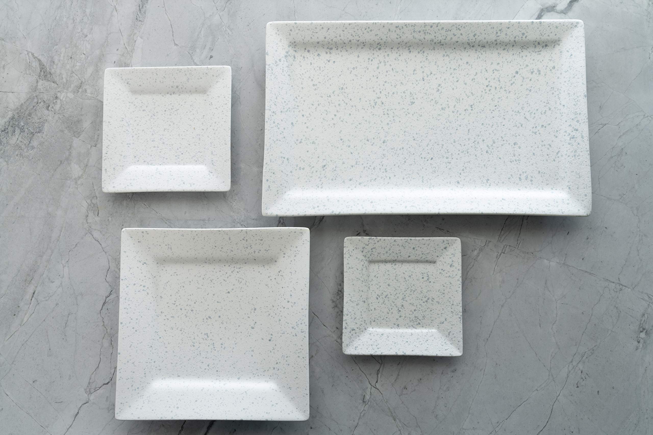 10 Strawberry Street Whittier - Plato Rectangular De 2.75 X 6.75 Pulgadas, Juego De 6, Color Blanco