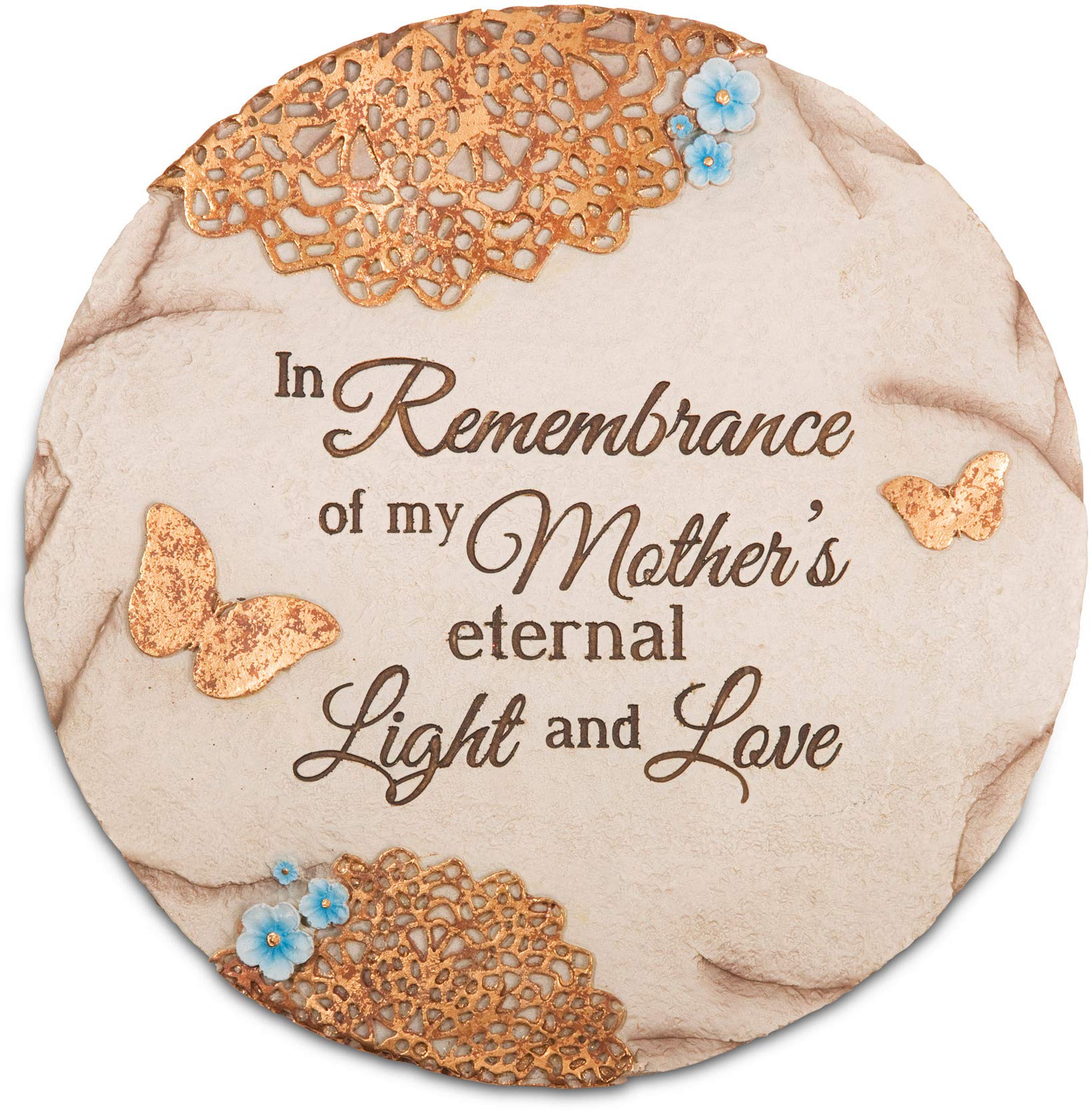 Pavilion Gift Company 19069 "Remembering Mother" Memorial Garden Stone, 10-Inch,Blue