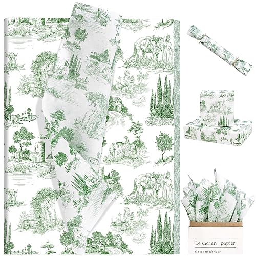 100 Sheets 20 * 14 Inches Vintage French Tissue Paper