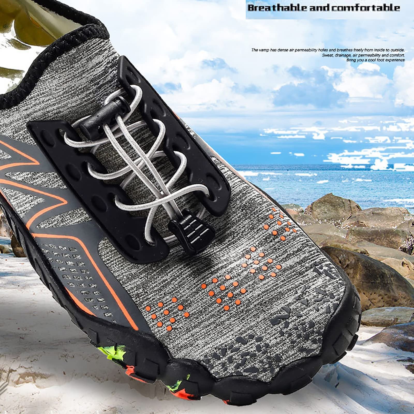 Buty boso Męskie Kobiety, Trekking Lekkie podparcie łuku Antypoślizgowe Outdoor Trail Running Beach Water Trainers, na siłownię Swim Snorkeling Surfing Buty do wody(Blue,39 EU)