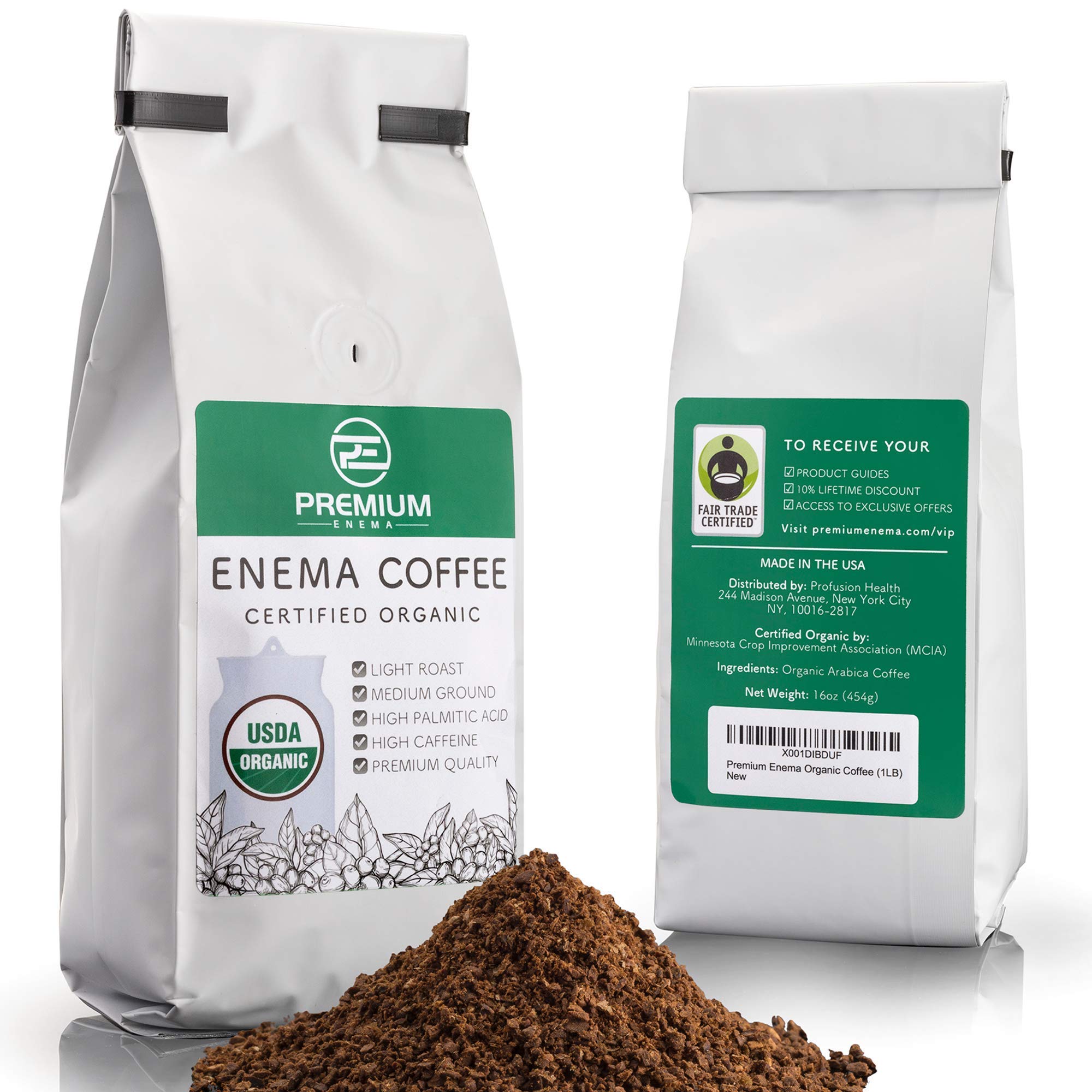 Buy PE Premium Enema Coffee for Enemas (1LB) Light Roast, Medium