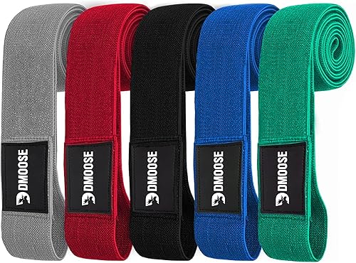 DMoose - Bandas de resistencia de tela para entrenamiento, bandas largas de entrenamiento, dominadas, tela gruesa, banda de resistencia larga,
