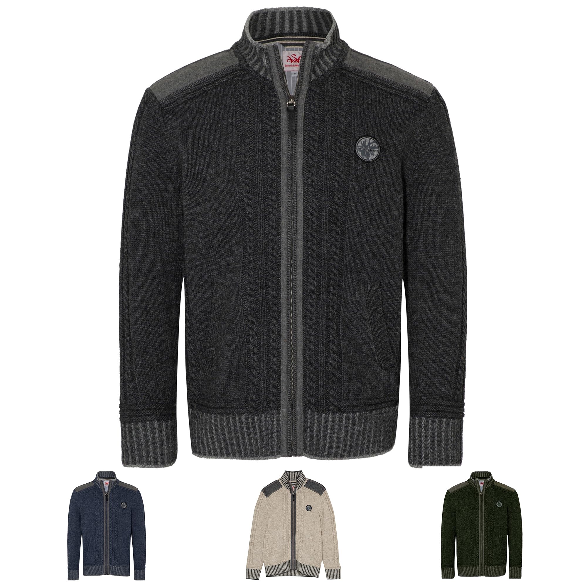 Spieth & Wensky Strickjacke Erato d,grau