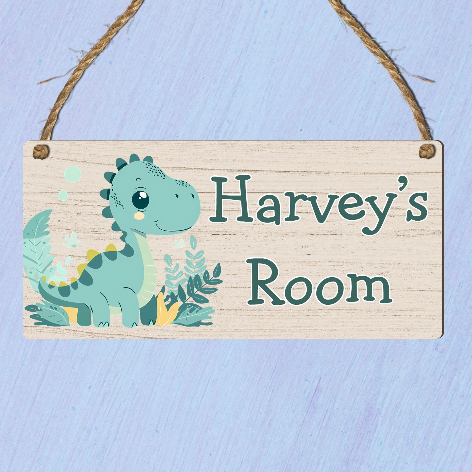 Personalised Cute Dinosaur Plaque Rectangle Sign for Kids Bedroom Decor MDF Wood Birthday Christmas Thoughtful Keepsake Present - Image 8