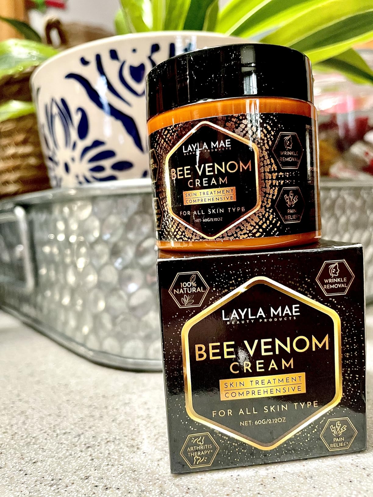 Layla Mae Bee Venom Skin Care Cream - Wrinkle Care Firming for Skin Elasticity Cream - Natural Care for Skin Imperfection